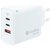 CARGADOR USB COOLBOX PARED  2USB-C USB-A  65W