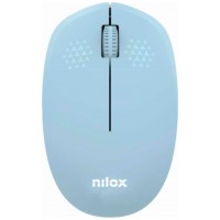 Nilox Ratón Wireless, 1000 DPI, 3 botones, Azul