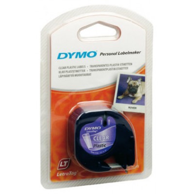 CINTA ROTULADORA DYMO LET 12X4 NEGRO-TRA